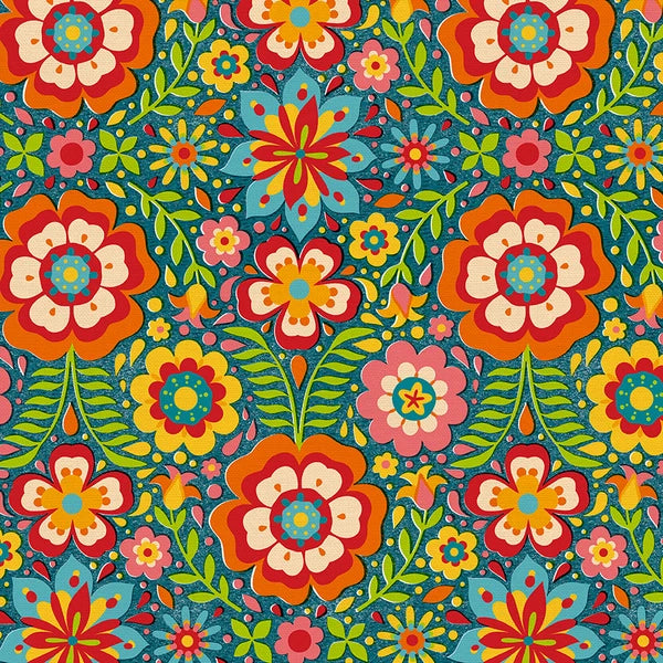 Paintbrush Studios - Flowers - Dark Blue