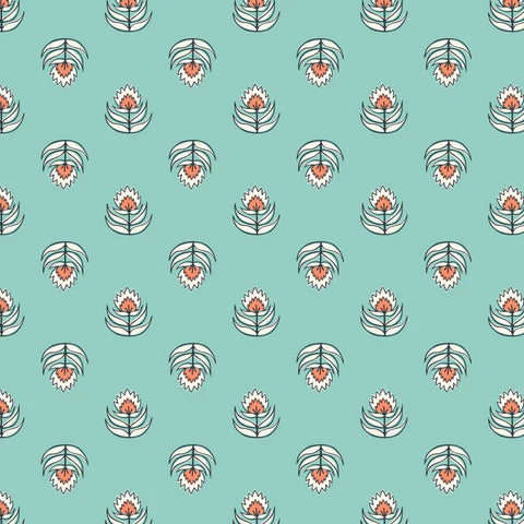 Jaipur - Block Print Blooms - Spring Green