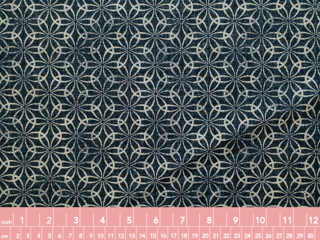 Morikiku - Shippou - Navy (Rustic Weave)