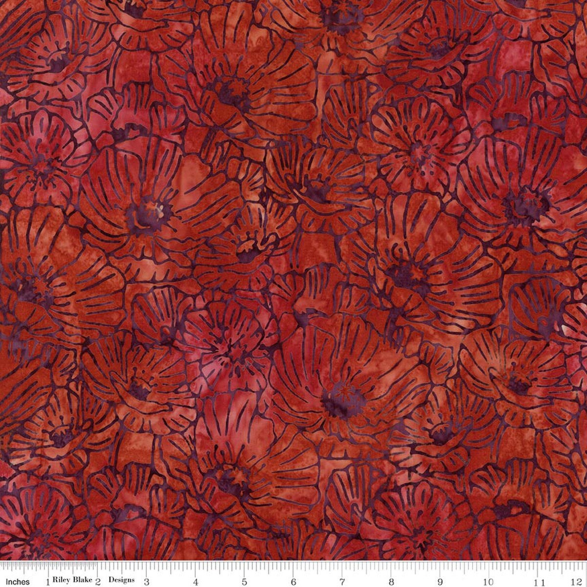 Riley Blake - Batiks - Poppy Seeds Marmalade Splash