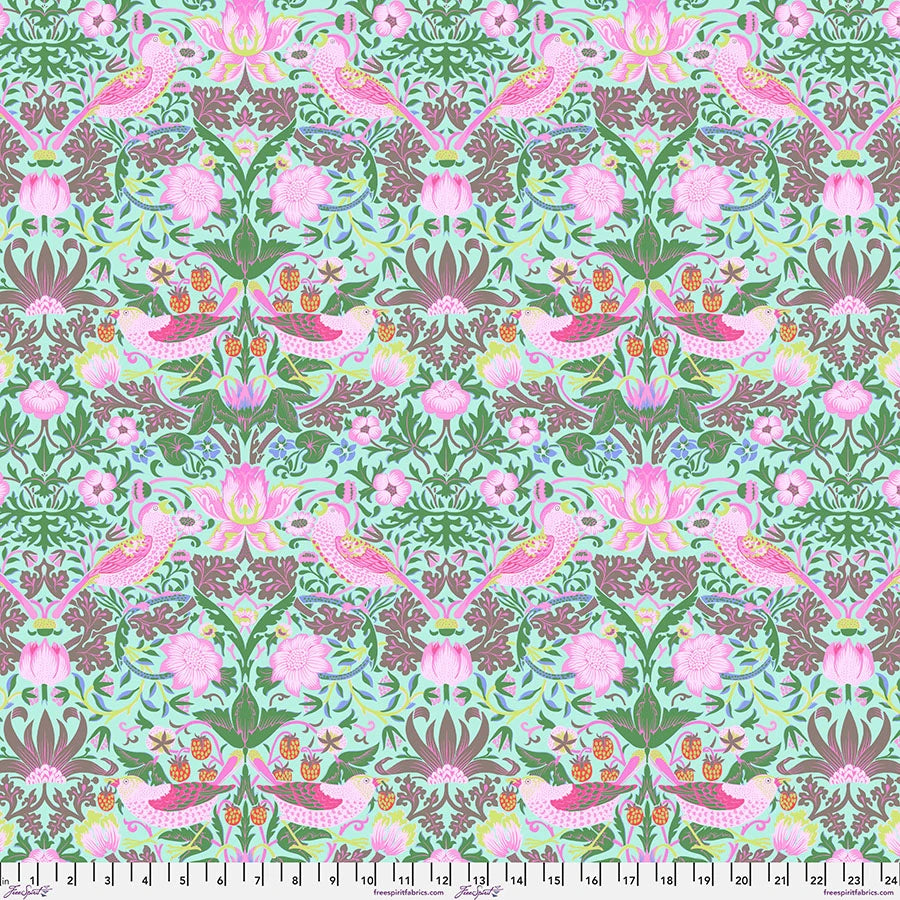 Kaffe x Morris & Co. - Strawberry Thief - Aqua