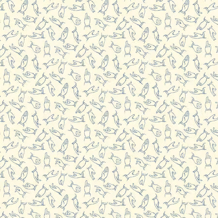 Marcus Fabrics - Kindred Konversations - Cream Sign Language - by Sheryl Johnson Collection