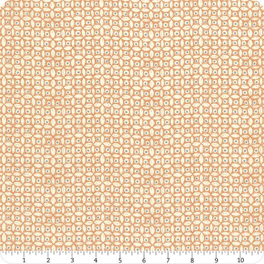 Henry Glass Fabrics - Simply Be - Leaf & Berry - Orange - by Anni Downs