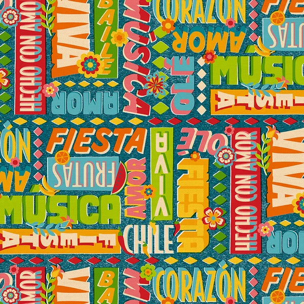 Paintbrush Studios - Fiesta Words - Dark Blue