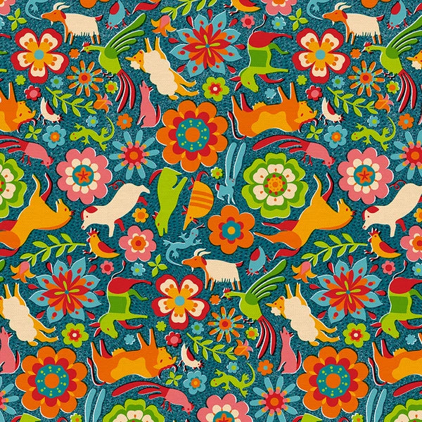 Riley Blake - Batiks - Pájaros de patio trasero Razzmic Berry