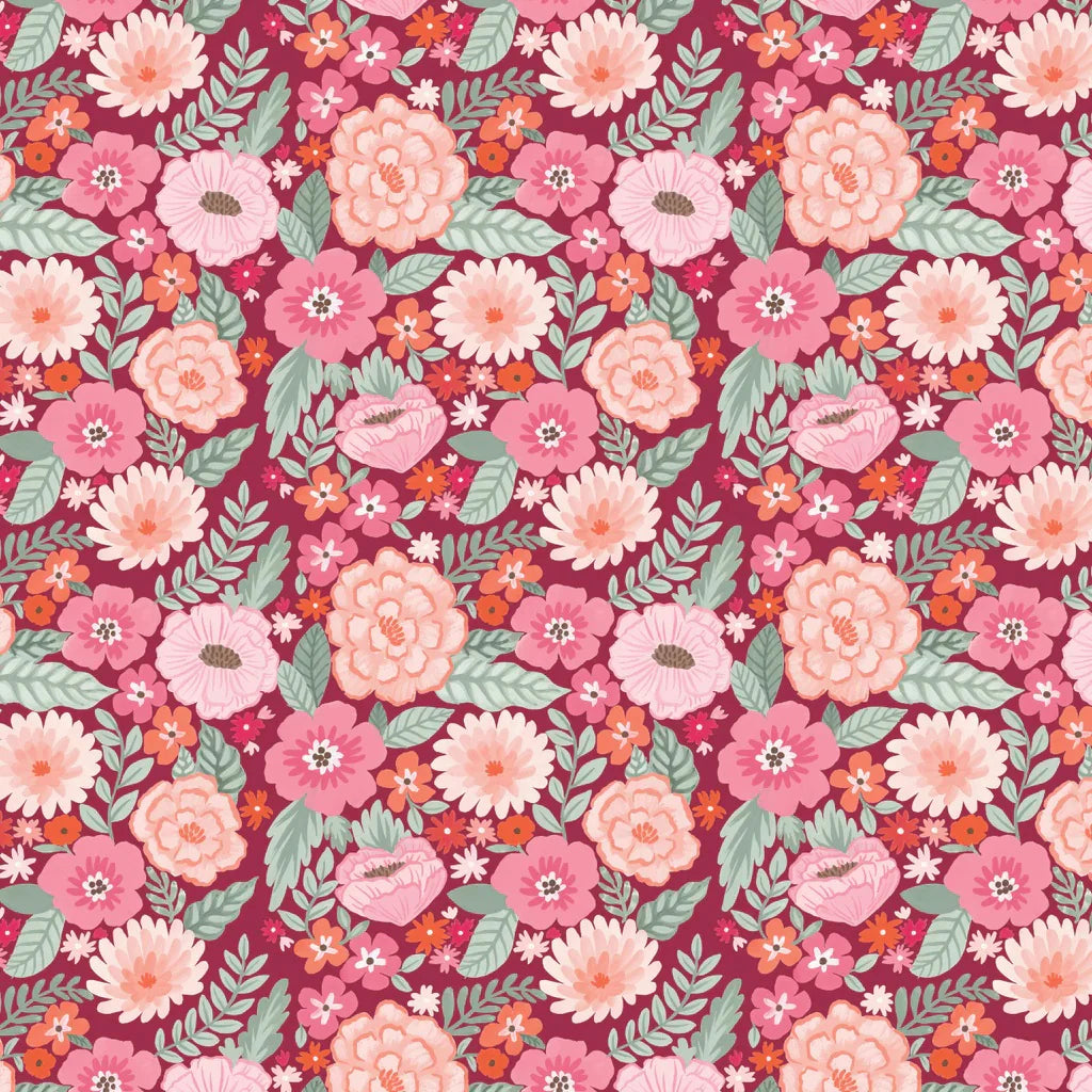 Camelot Fabrics - 5"X5" Precut Charm Pack - Blooming Hearts- by Gabrielle Neil