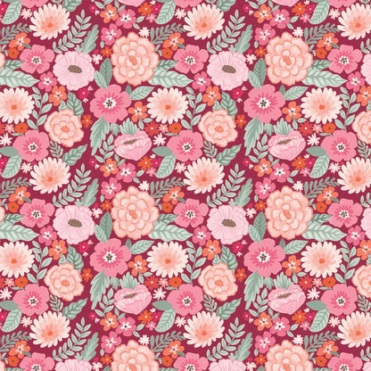 Camelot Fabrics - 5"X5" Precut Charm Pack - Blooming Hearts- by Gabrielle Neil