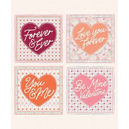 Camelot Fabrics - 5"X5" Precut Charm Pack - Blooming Hearts- by Gabrielle Neil