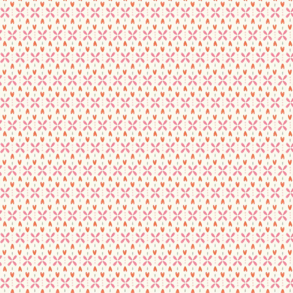 Camelot Fabrics - 5"X5" Precut Charm Pack - Blooming Hearts- by Gabrielle Neil