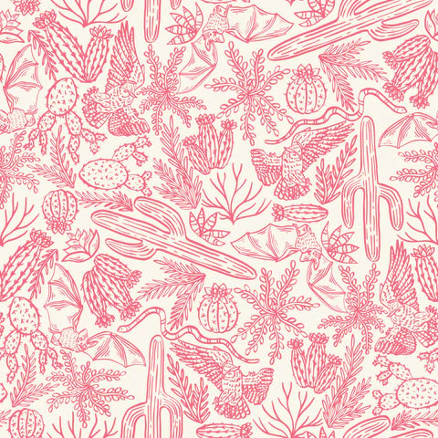 Desert Dance - Flora & Fauna - Ivory/Pink