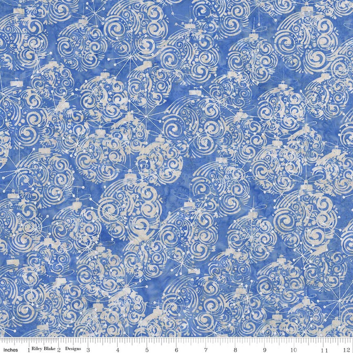 Riley Blake - Batiks - Express Yourself! Holiday Sparkle Metallic Blueprint Matte