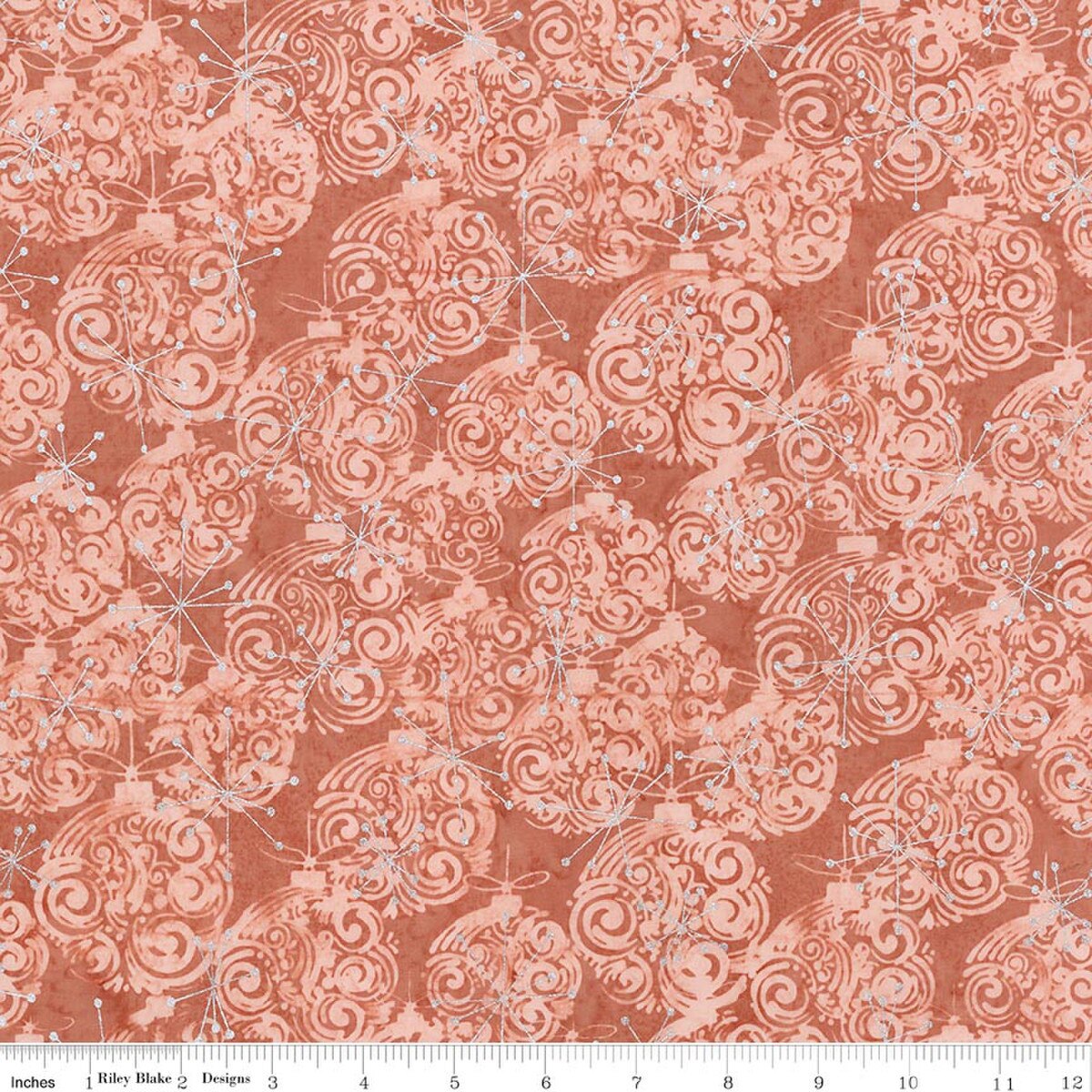 Riley Blake - Batiks - Express Yourself! Holiday Sparkle Metallic Blush Crush