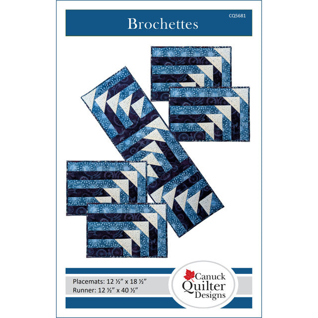 Canuck Quilter - Brochettes Placemat and Runner Pattern - by Joanne Kerton