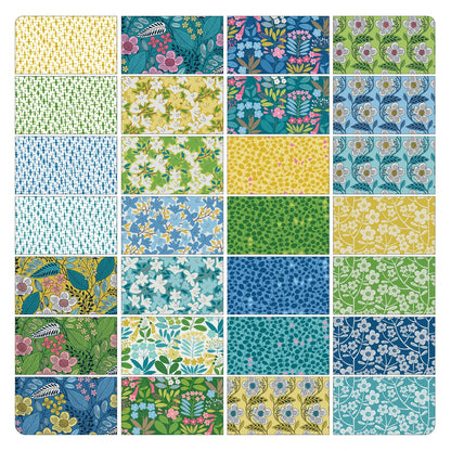 P & B Textiles - 5インチ x 5インチ プリカット チャームパック - Golden Hour - Courtney Morgenstern作