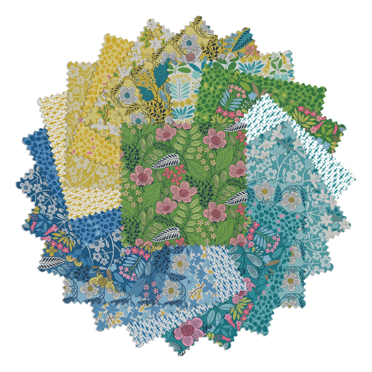 P & B Textiles - 5インチ x 5インチ プリカット チャームパック - Golden Hour - Courtney Morgenstern作