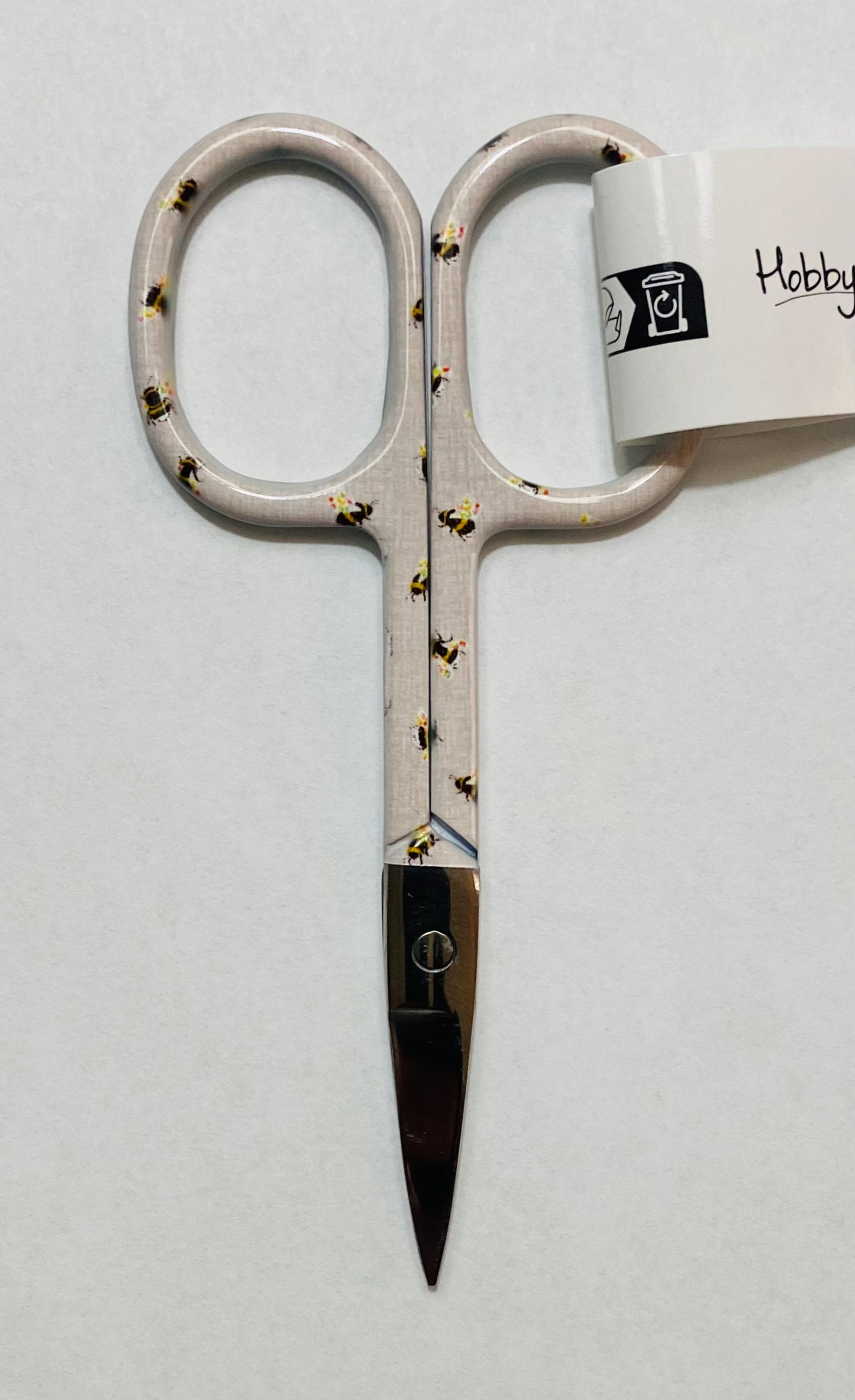 Hobby Gift Create - 3.6" Embroidery Scissors - Bee, Floral Woodblock, & Bird