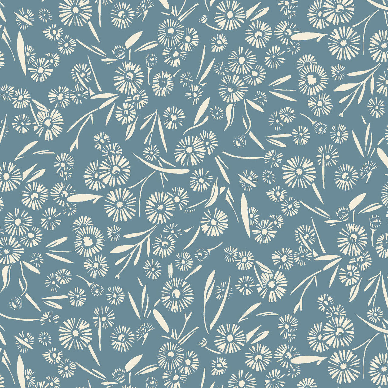 Maywood Studio - Cottage Flowers - Daisy - Blue - by Susie Hetherington