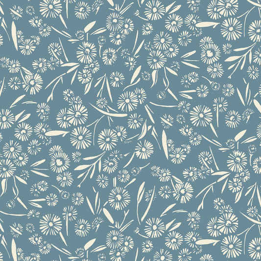 Maywood Studio - Cottage Flowers - Daisy - Blue - by Susie Hetherington
