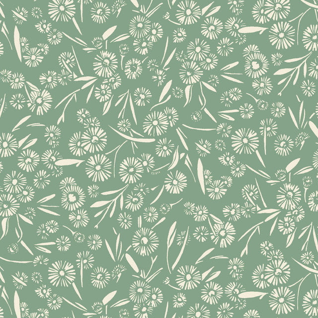 Maywood Studio - Cottage Flowers - Daisy - Green - by Susie Hetherington