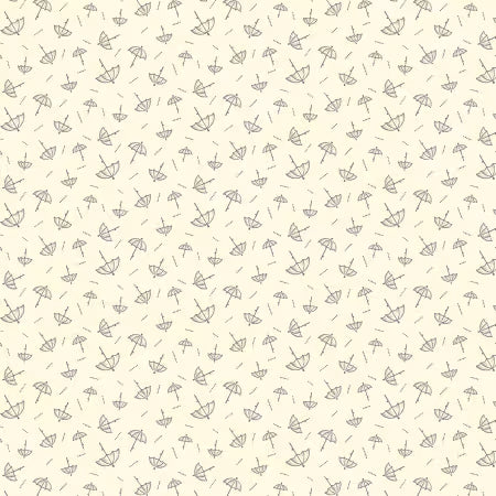 Marcus Fabrics - Kindred Konversations - Cream Umbrellas - by Sheryl Johnson Collection