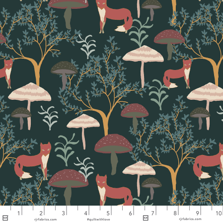 Magical Night - The Thicket - Greenery Fabric