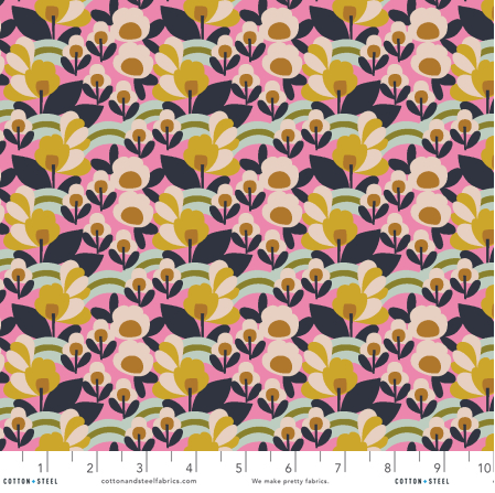 Flowers For Madeline - Adeline - Pink Power Fabric