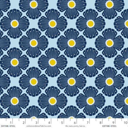 On a Spring Day - Blossom - Light Blue Fabric