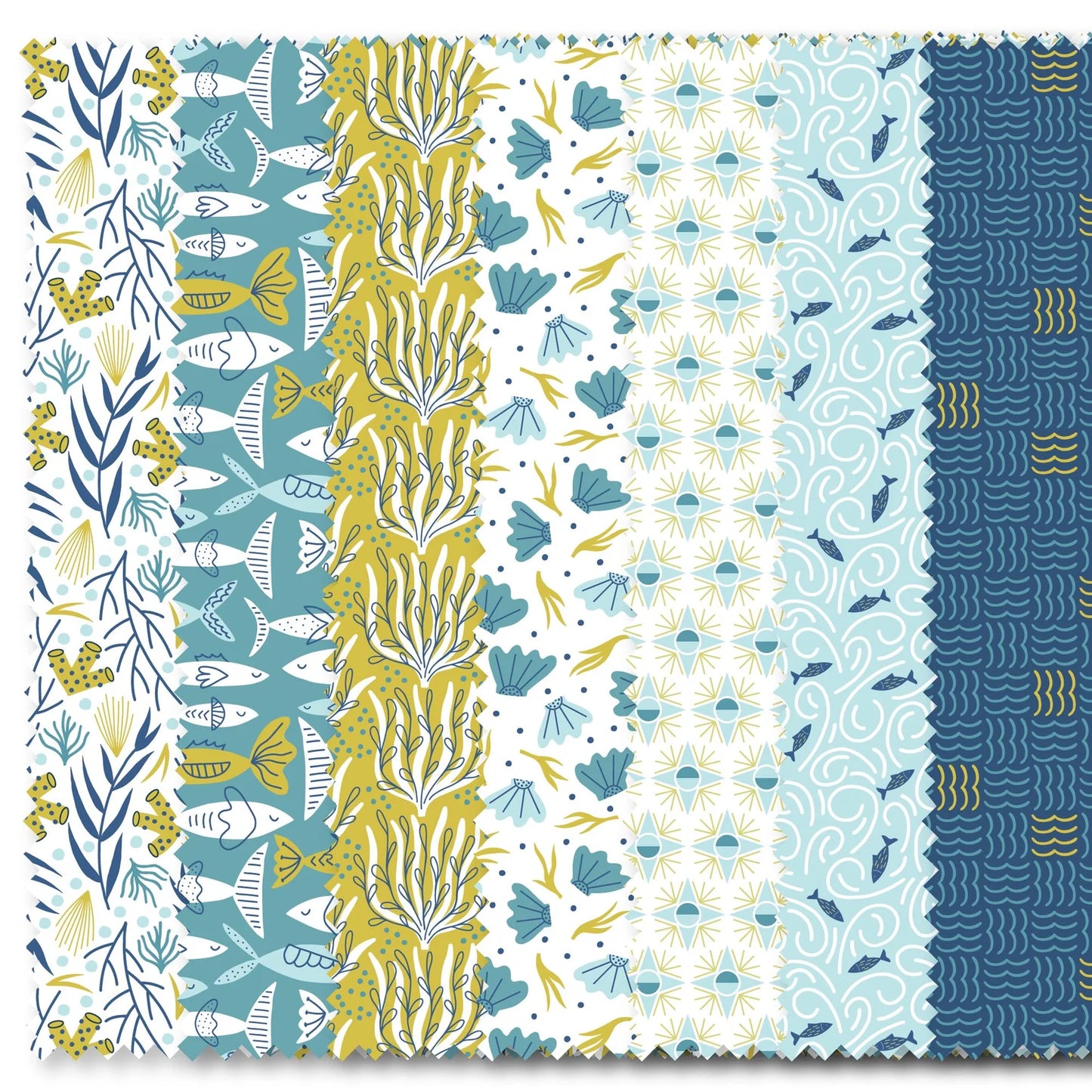 Cloud 9 - 5"x5" Precut Charm Pack - Felicity - Sea Garden - Peewees