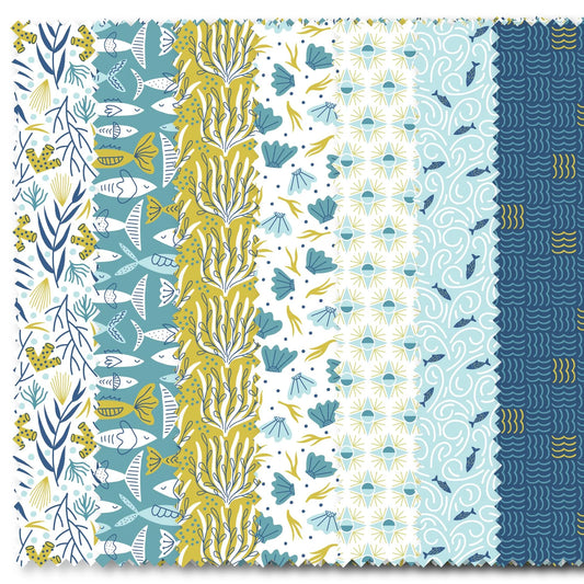 Cloud 9 - 5"x5" Precut Charm Pack - Felicity - Sea Garden - Peewees