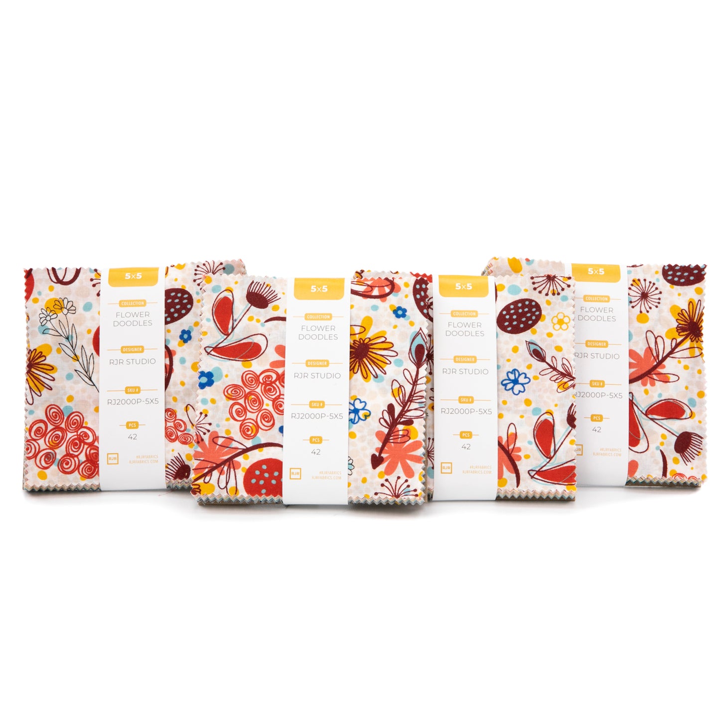 RJR - 5"X5" Precut Charm Pack - Flower Doodles