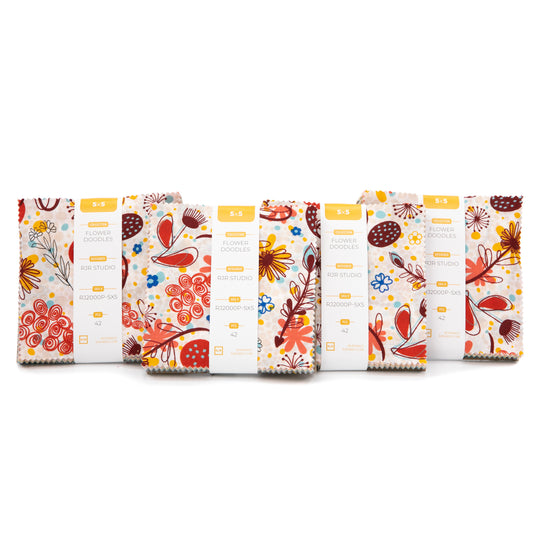 RJR - 5"X5" Precut Charm Pack - Flower Doodles