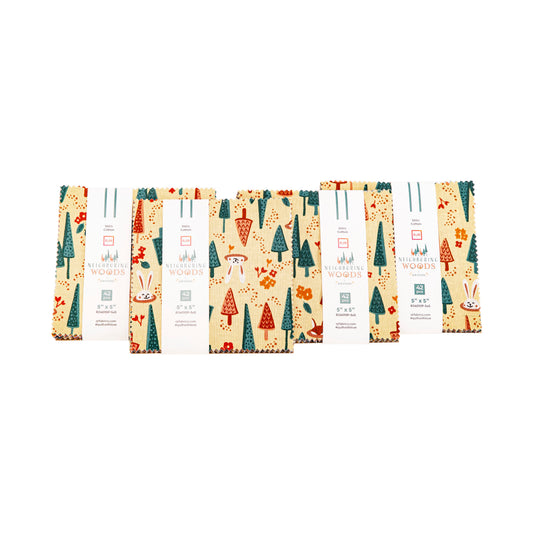 Cotton + Steel - 5"X5" Precut Charm Pack - Neighboring Woods
