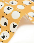 Kokka - Simply Palette Sheep Prints - Cotton Oxford - Yellow
